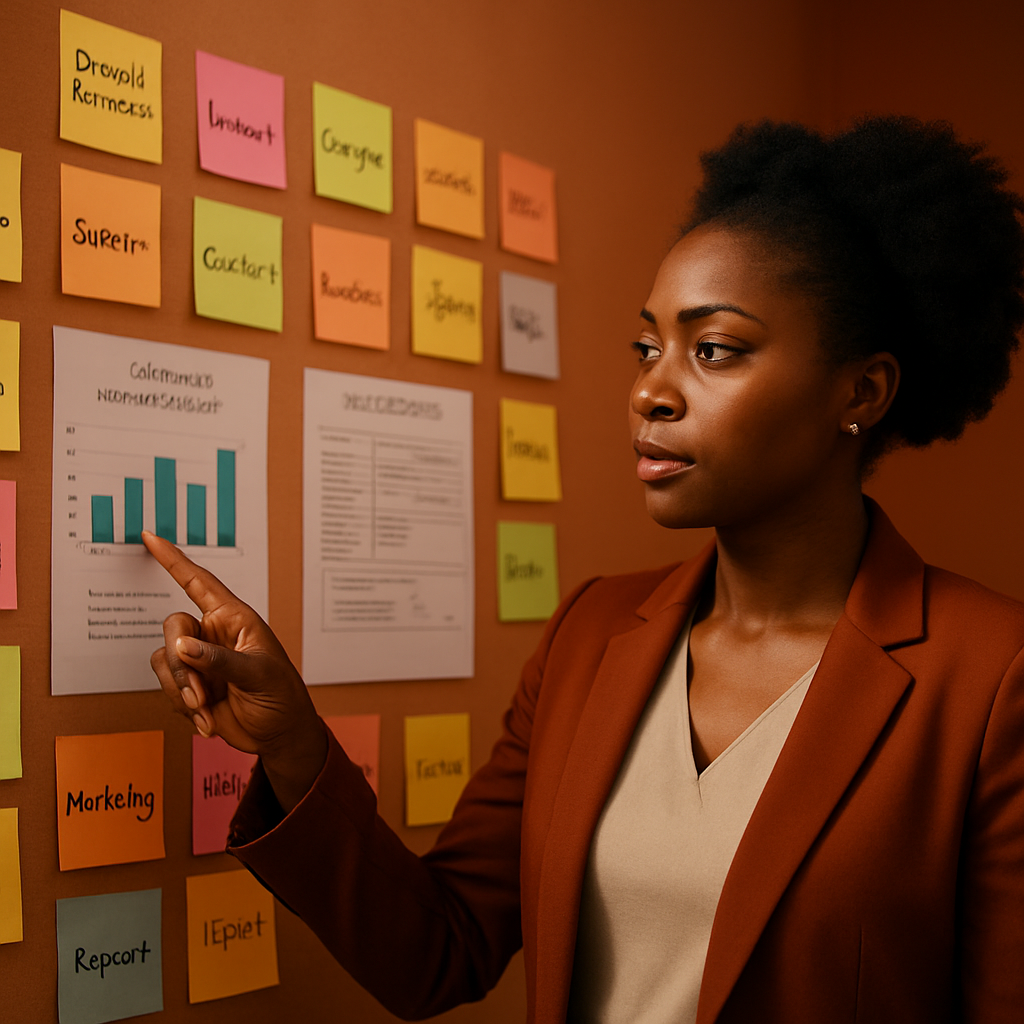 dumisongwenyama marketing strategist mapping out a campaign plan
